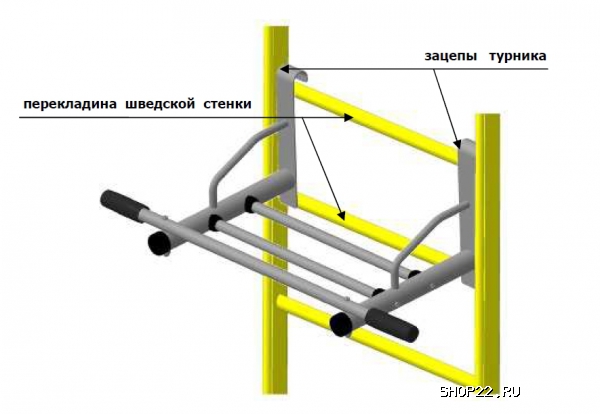 Чертеж на турник на шведскую стенку